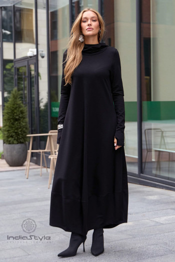 Авторское длинное теплое платье Данху